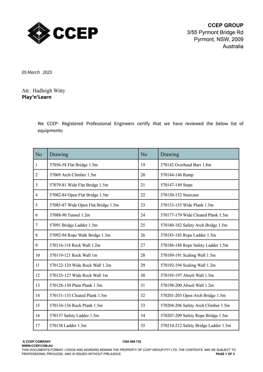 CCEP Structural & Civil Certificate – Play'n'Learn EverPlay